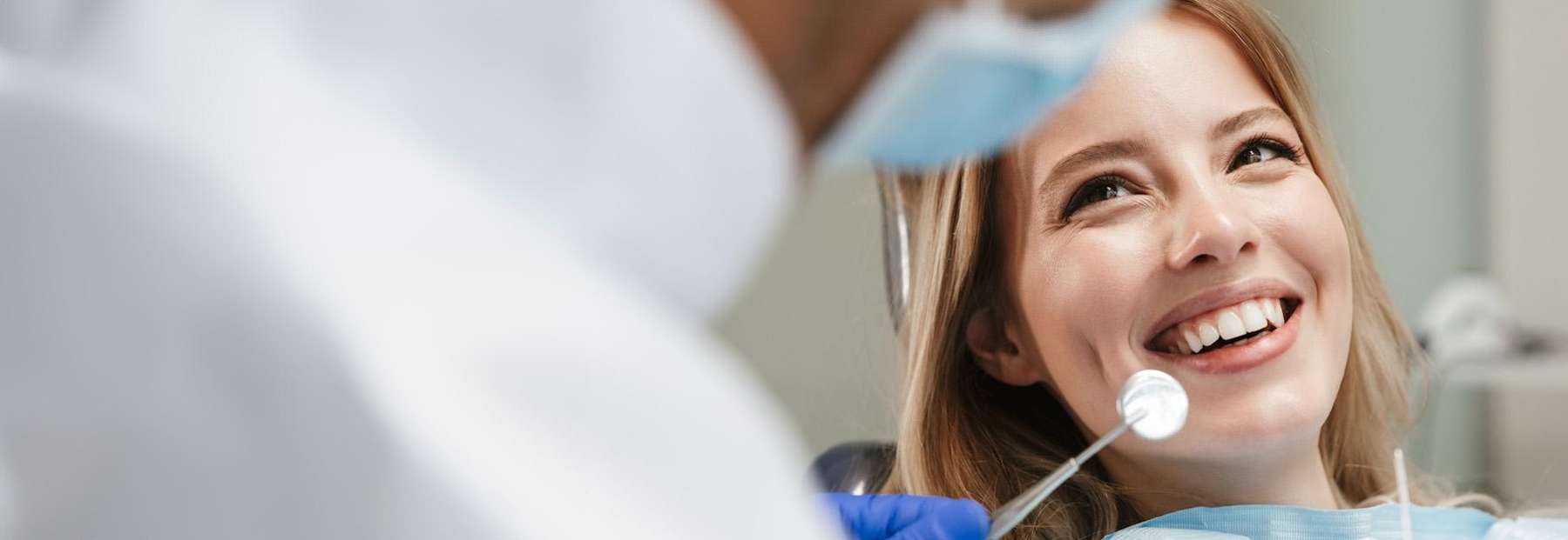 woman waiting for her teeth cleaning in Smyrna, GA